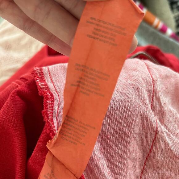 Nasty Gal Women Denim Jumpsuit Holiday Preppy Long Sleeve Red Size 4 - Picture 11 of 12